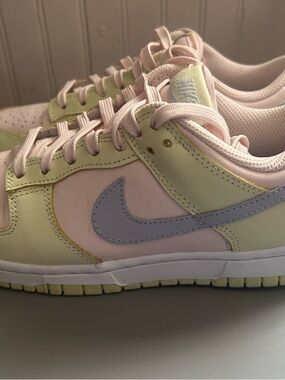 Nike Dunk Low in Pastel Pink, Lavender & Pale Yellow size 6.5W